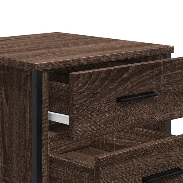 vidaXL Nattbord brun eik 40x41x40 cm konstruert tre