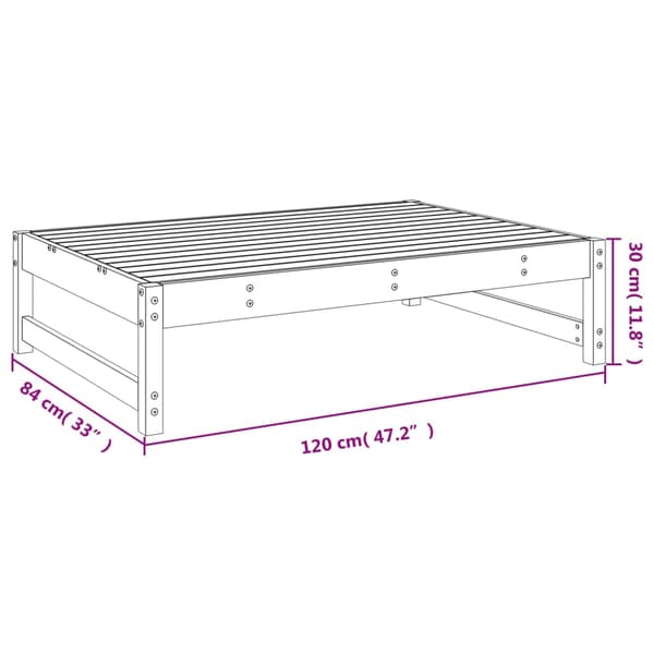 vidaXL Hagefotskammel 120x80 cm douglasgran