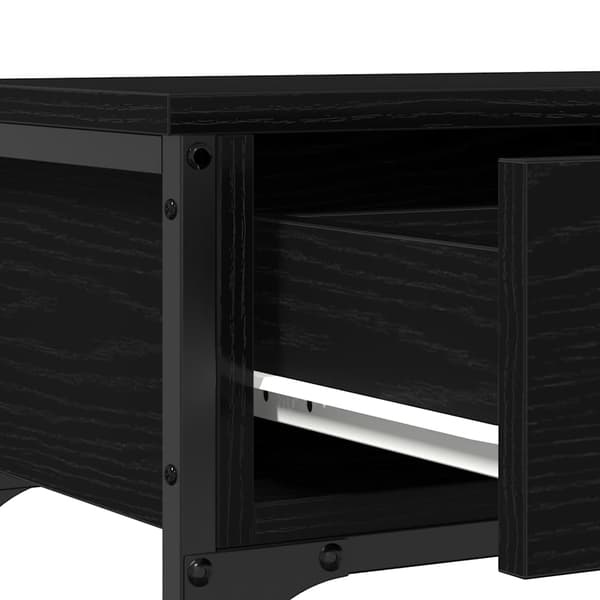 vidaXL Konsollbord Svart Eik 72,5 x 25 x 75 cm Konstruert tre
