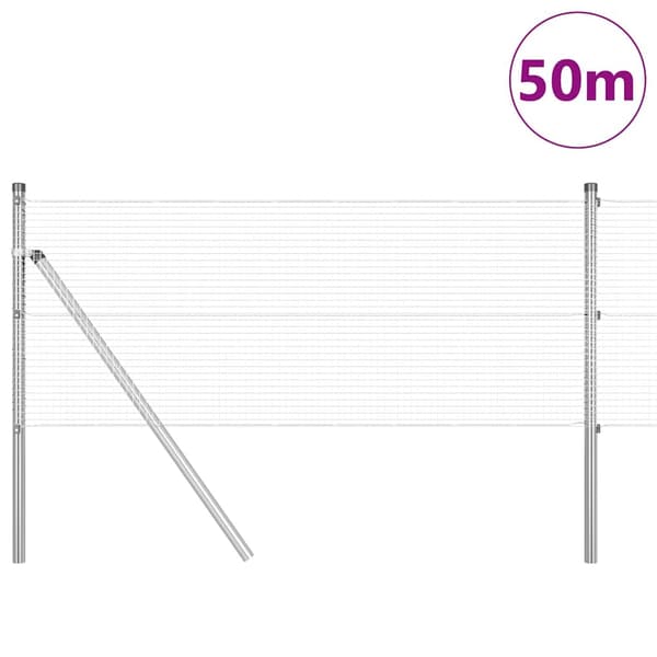vidaXL Stängselstolpe Silver