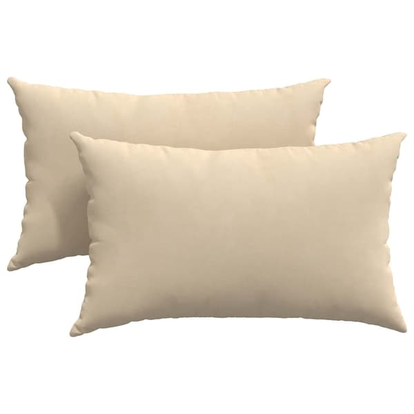 vidaXL Soffkuddar 2 st Kräm 50 x 30 cm tyg