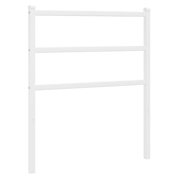 vidaXL Utskiftbar sengegavl i metall hvit 75 cm