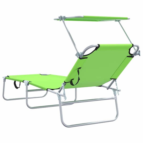 vidaXL Solstol 2 pcs Grön 58 x 188 x 77cm Polyester