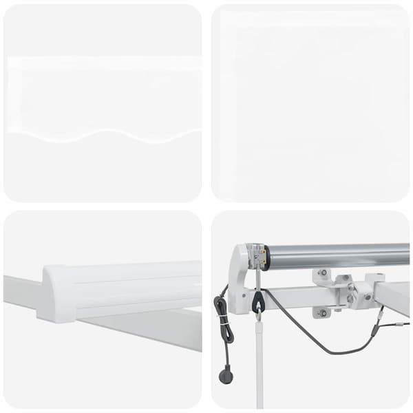 vidaXL Innvendbar Markise Hvit 400 × 300 cm Polyester og Metall