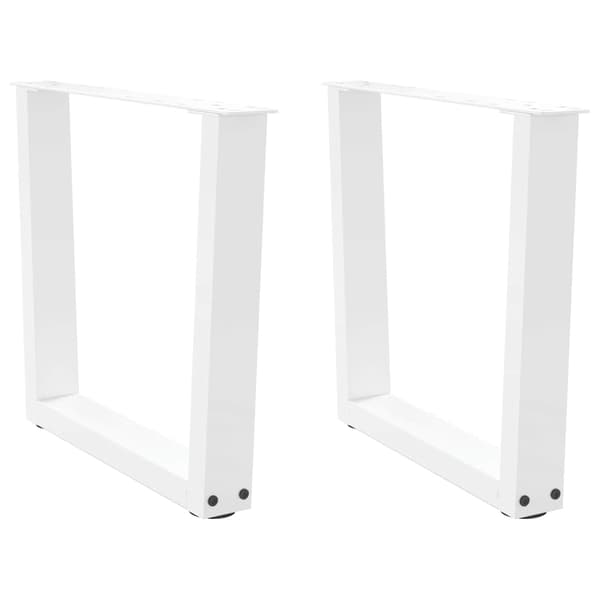 vidaXL Matbordsben V-formade 2 st vit 50x(42-43,3) cm stål