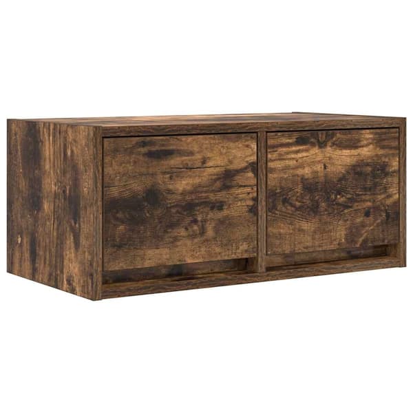 vidaXL TV-benk røkt eik 60x31x25,5 cm konstruert tre