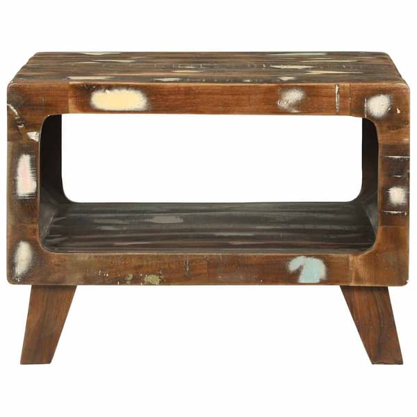 vidaXL Kaffeebord Flerfärgsdesign 50 x 50 x 35 cm Solid återvunnen trä
