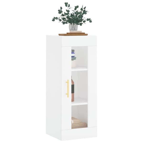vidaXL Väggskåp vit 34,5x34x90 cm