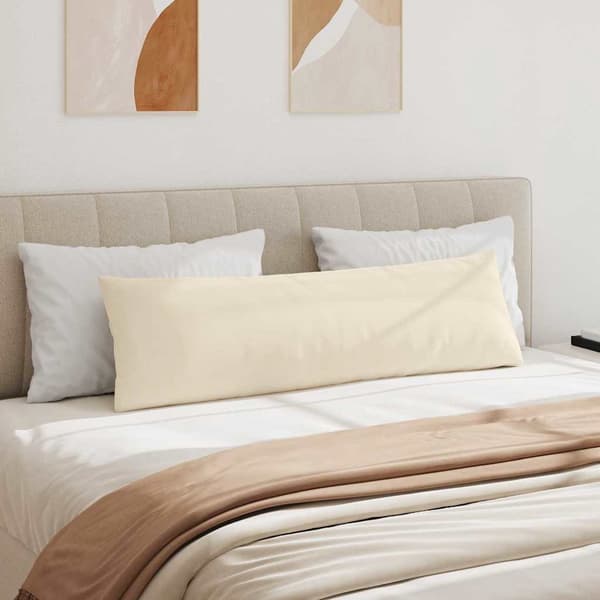 vidaXL Soffkuddar 2 st Beige 145 x 40 cm tyg