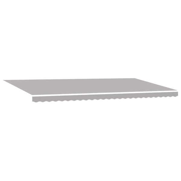 vidaXL Innvendbar Markise Lysegrå 600 × 350 cm Polyester, metall