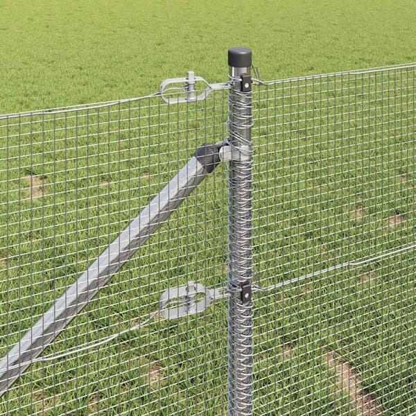 vidaXL Gjerde med innlegg. sølv 0.6 x 10 m Stål