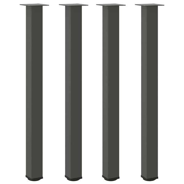 vidaXL Soffbordsben 4 st antracit 110-112 cm stål