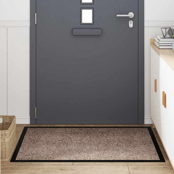 vidaXL Dørmatte Beige 60 x 40 x 1.2 cm Teddy-stoff