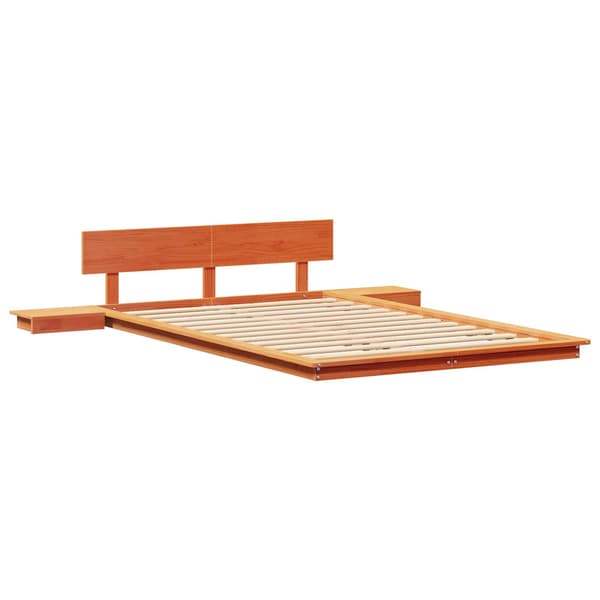 vidaXL Sängram Brun 120 x 200 cm trä