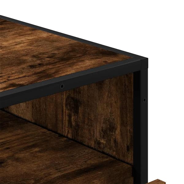 vidaXL Kommode røkt eik 70x41x70 cm konstruert tre