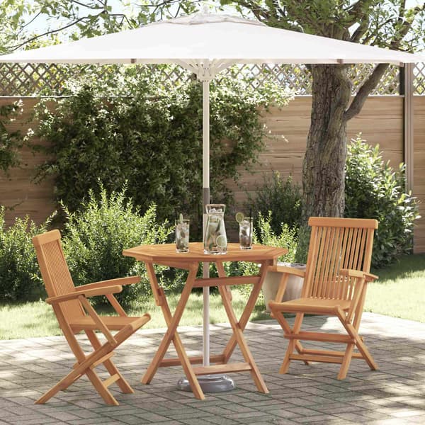 vidaXL Hage Spisegruppe 3 pcs Brun Solid akasietre