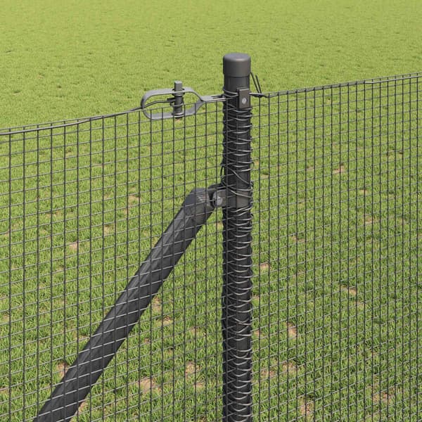 vidaXL Gjerde med innlegg. Grå 1.2 x 50 m Stål
