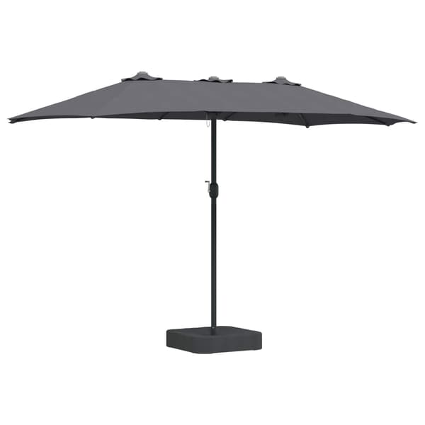 vidaXL Trädgårdsparasol Antracit 385 x 209 x 244 cm Polyester