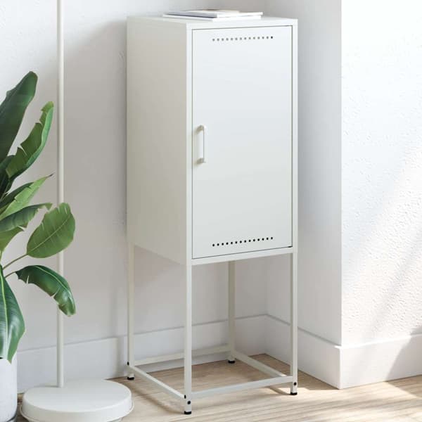 vidaXL Highboard hvit 36x39x107 cm stål