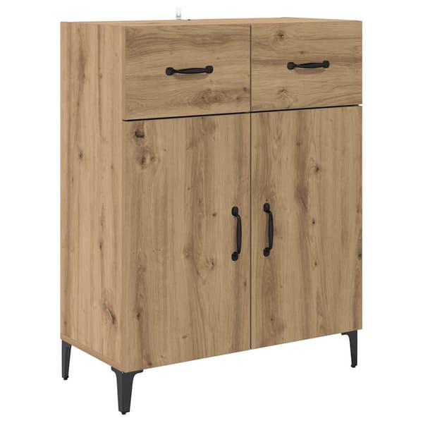 vidaXL Serviesskap Artisan Eik 69,5 x 34 x 90 cm Konstruert tre