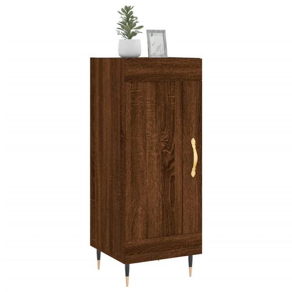 vidaXL Skjenk brun eik 34,5x34x90 cm konstruert tre