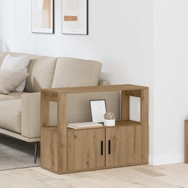 vidaXL Serviesskap artisan eik 80 x 30 x 60 cm Konstruert tre