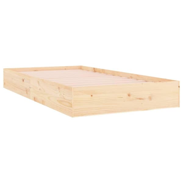 vidaXL Sängram massivt trä 90x200 cm