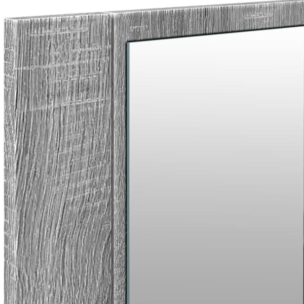 vidaXL LED-speilskap for baderom grå sonoma 100x12x45 cm
