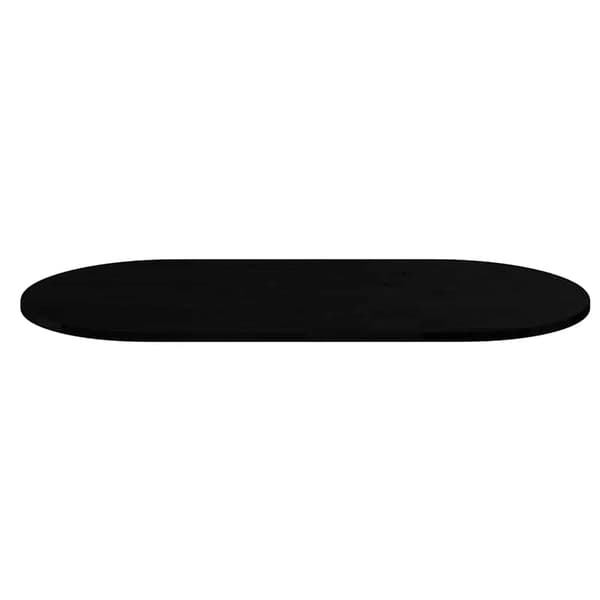 vidaXL Bordplate mørkebrun 120x60x2 cm oval heltre eik