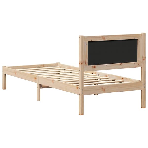 vidaXL Sängram med Vadderad Sänggavel Ljusgrå 80 x 200 cm