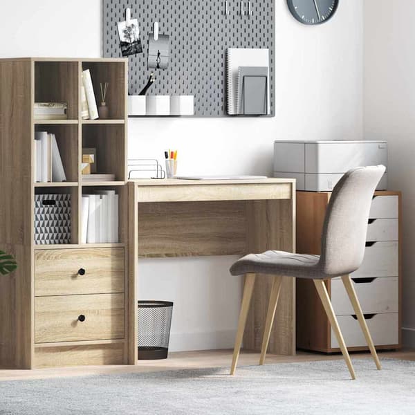 vidaXL Skrivebord Sonoma eik 80 x 40 x 76 cm