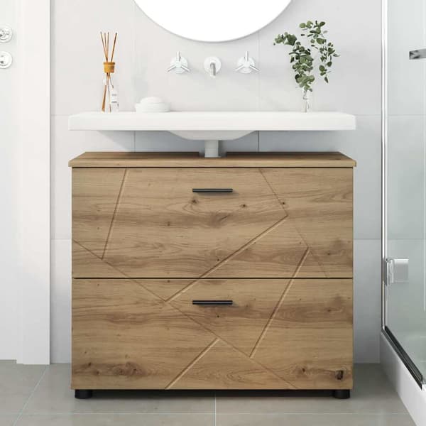 vidaXL Baderomsskap artisan eik 76.5 x 35 x 64 cm Konstruert tre