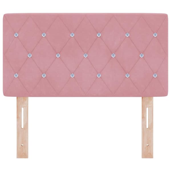 vidaXL Huvudgavel Rosa 80 cm Sammet
