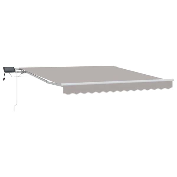 vidaXL Utfällbar markis Ljusgrå 300 x 250 cm Tyger och Stål