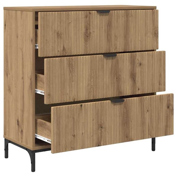 vidaXL Serviesskap Artisan Eik 79,5 x 33 x 82 cm Konstruert tre