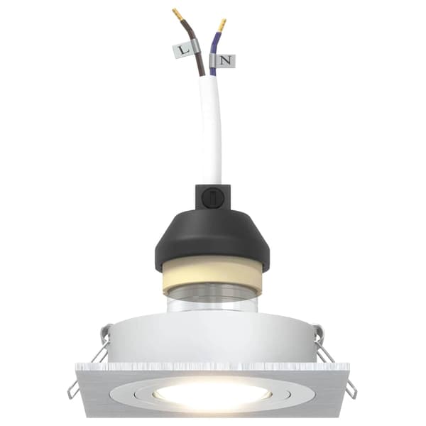 vidaXL Spotlight 12 pcs sølv 9 x 9 x 2 cm Aluminium
