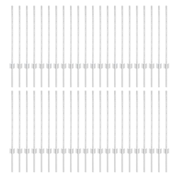 vidaXL Stängselstolpe 44 pcs Silver 120 cm Stål