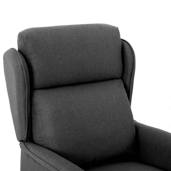 vidaXL Reclinerfåtölj Mörkgrå 66.5 x 94 x 101.5 cm Polyester