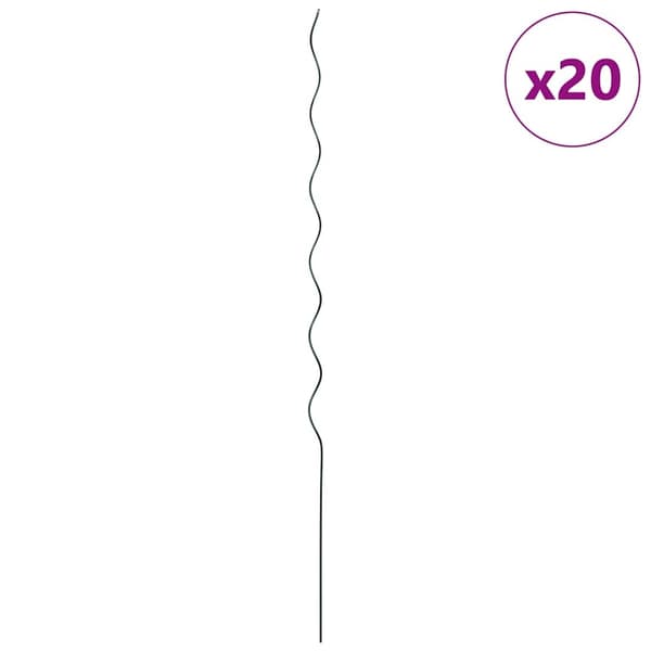 vidaXL Spiralt växtstöd Grön Stål 150 cm hög Hållbar Växtstöd