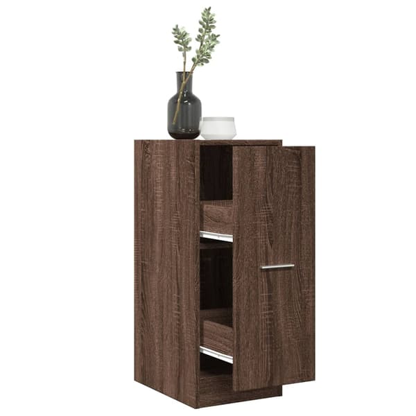 vidaXL Apotekskap brun eik 30x41x77,5 cm konstruert tre