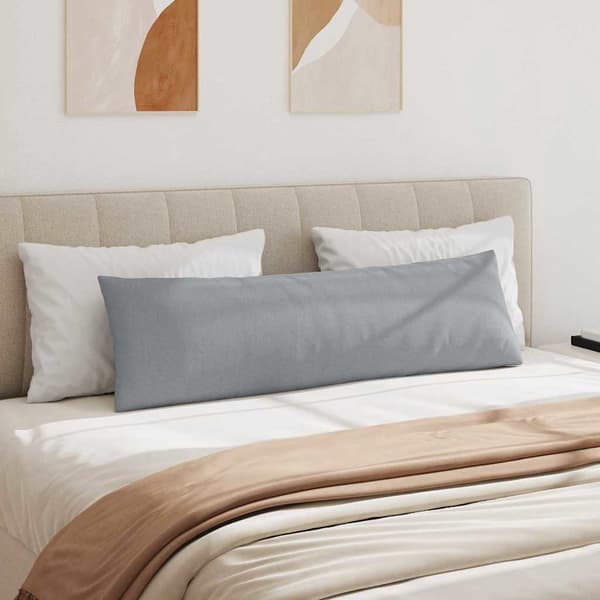 vidaXL Soffkuddar 2 st Ljusgrå 145 x 40 cm tyg