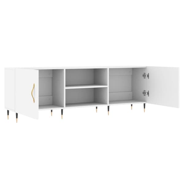 vidaXL TV-benk hvit 150x30x50 cm konstruert tre