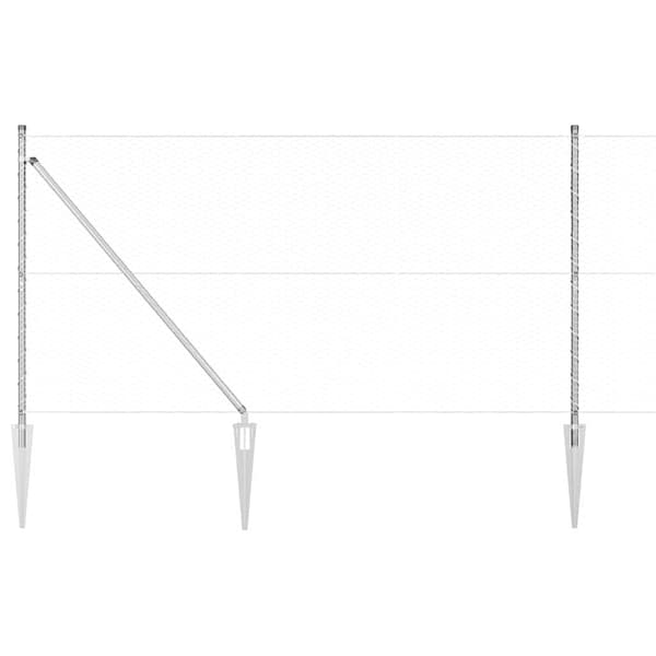 vidaXL Stängselstolpe Silver