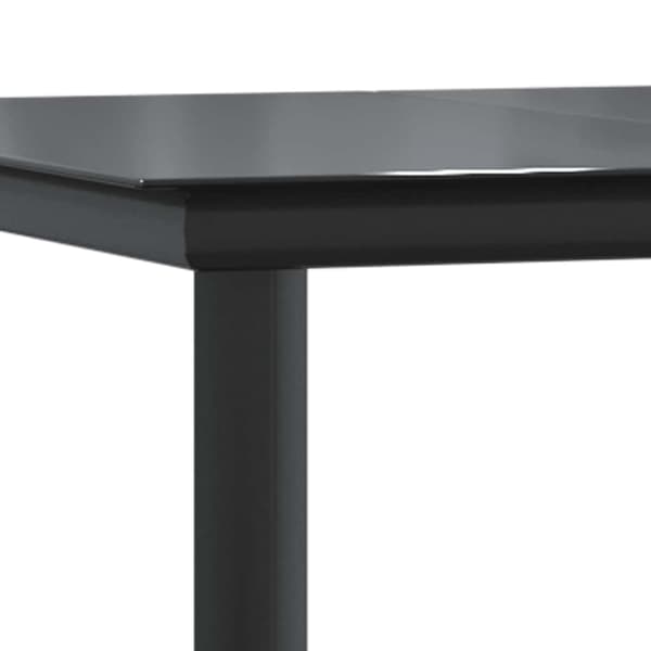 vidaXL Trädgårdsmatgrupp 9 delar brun polyrotting glas