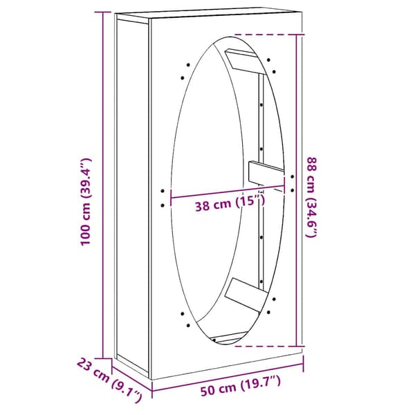vidaXL Vedstativ antrasitt 50x23x100 cm kaldvalset stål