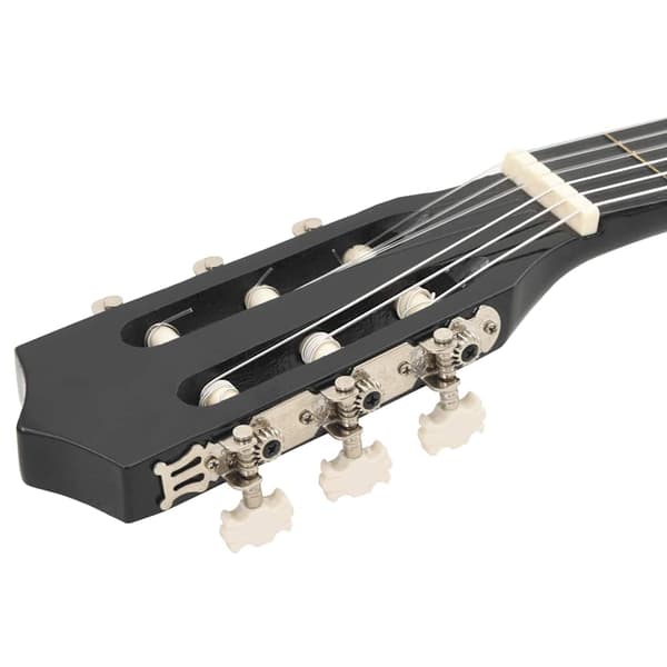 vidaXL Gitarr 12 delar med 6 strängar western svart 38"