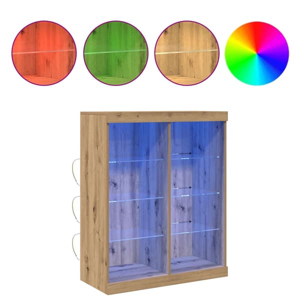 vidaXL LED sideboard Artisan Eik 41 x 37 x 100 cm Konstruert tre