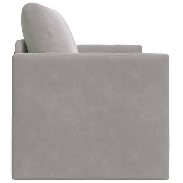 vidaXL Soffsäng Ljusgrå 124 x 71 x 78 cm Sammet