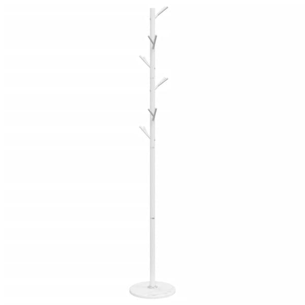 vidaXL Klädhängare vit 175 cm pulverlackerat järn