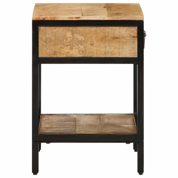 vidaXL Nattbord Brun 40 x 35 x 50 cm Solid mango tre og metall